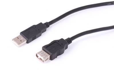 RALLONGE USB V2.0 TYPE A MALE->A FEMELLE 1,8 METRE