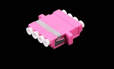 RACCORD OPTIQUE LC MULTIMODE QUAD OM4 FUSCHIA