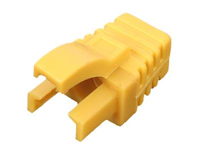 MANCHON RJ45 SURMOULE A LANGUETTE JAUNE SACHET DE 100