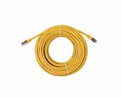 CORDON RJ45 CAT 6A BLINDE SFTP LSZH JAUNE 20 METRES