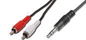 CORDON AUDIO 1 MINI JACK 3.5 VERS 2xRCA 10 METRES