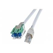 CORDON CBE-RJ45 CAT 5e 100 Ohms FTP 2P COQUILLES VERTE 3 M