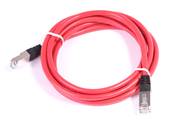 CORDON RJ45 CAT 6 100 Ohms CROISE  FTP ROUGE MANCHON NOIR 10 METRES