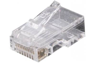 CONNECTEUR RJ45 8P8C CAT 5E UTP CABLE ROND SACHET DE 50