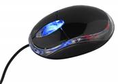 SOURIS OPTIQUE LUMINEUSE FILAIRE 2 BOUTONS + MOLETTE USB