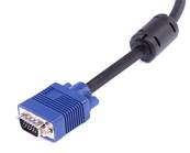 CORDON VGA HAUTE QUALITE HD15 MALE-MALE + FERRITE 10 METRES