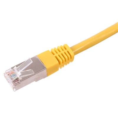 CORDON RJ45 CAT 5e 100 Ohms BLINDE FTP JAUNE 20 METRES