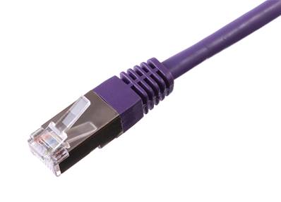 CORDON RJ45 CAT 6 100 Ohms BLINDE FTP VIOLET 3 METRES