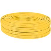 CABLE PATCH CAT 6A S-FTP LSZH JAUNE COURONNE DE 100 METRES