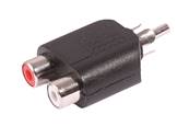 ADAPTATEUR 1 RCA MALE VERS 2 RCA FEMELLE