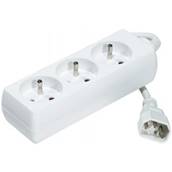 MULTIPRISE 3 PLOTS AVEC PRISE C14 CABLE 1.50 METRE