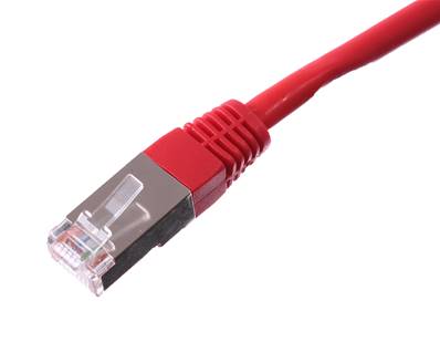 CORDON RJ45 CAT 5e 100 Ohms BLINDE FTP ROUGE 20 METRES