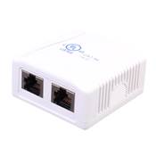 BOITIER MURAL EQUIPE 2 PORTS RJ45 CAT 5e FTP