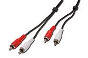 CORDON AUDIO 2xRCA MALES VERS 2xRCA MALES EN 10 METRES