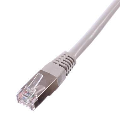 CORDON RJ45 CAT 6 100 Ohms BLINDE FTP GRIS 0.5 METRE