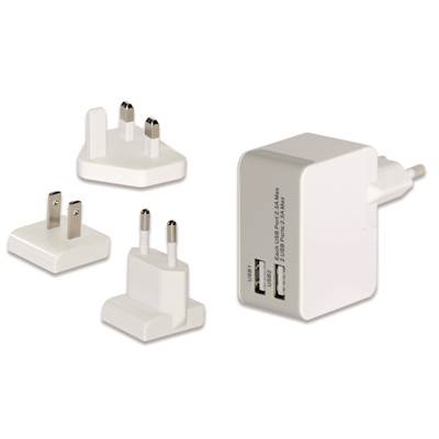 CHARGEUR USB UNIVERSEL DOUBLE DE VOYAGES (PACK MULTIPRISES)