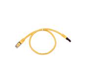 CORDON RJ45 CAT 5e 100 Ohms BLINDE FTP JAUNE 0,5 METRE