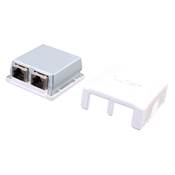 BOITIER MURAL EQUIPE 2 PORTS RJ45 CAT 5e FTP