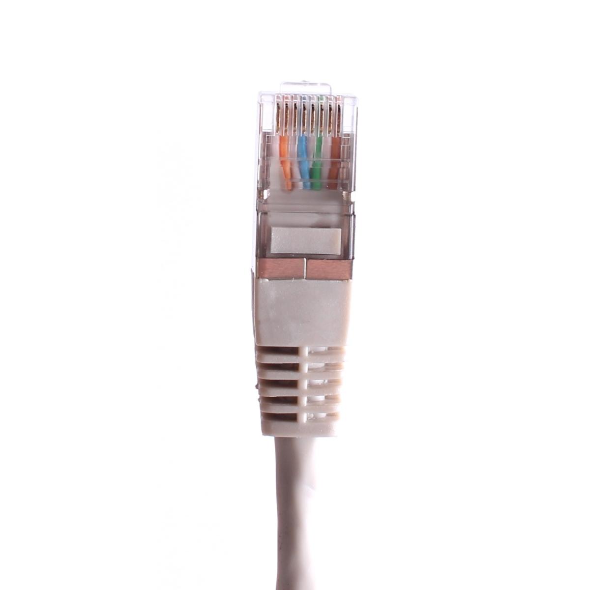 Cordon Ethernet RJ45 - Catégorie 6A - Blindé S/FTP - Gaine LSZH gris - 5m