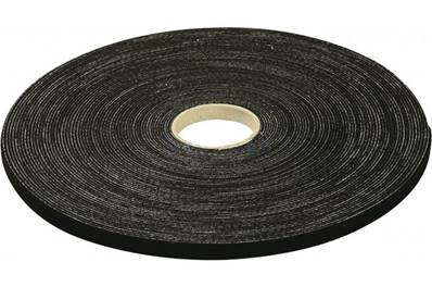 ROULEAU DE 25 METRES DE VELCRO LARGEUR 9 MM NOIR