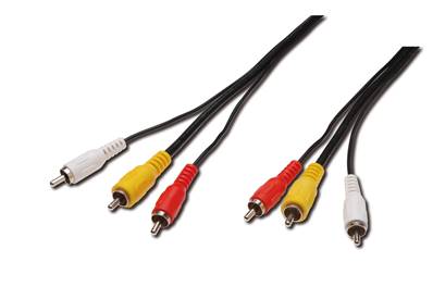 CORDON AUDIO VIDEO 3XRCA MALES VERS 3XRCA MALES EN 20 METRES