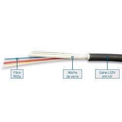 FIBRE OS2 12FO INT/EXT LSZH STRUCT. SERREE 900µ ANTI RONGEUR SIMPLE