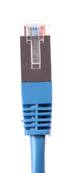 CORDON RJ45 CAT 6A BLINDE SFTP LSZH BLEU 30 METRES