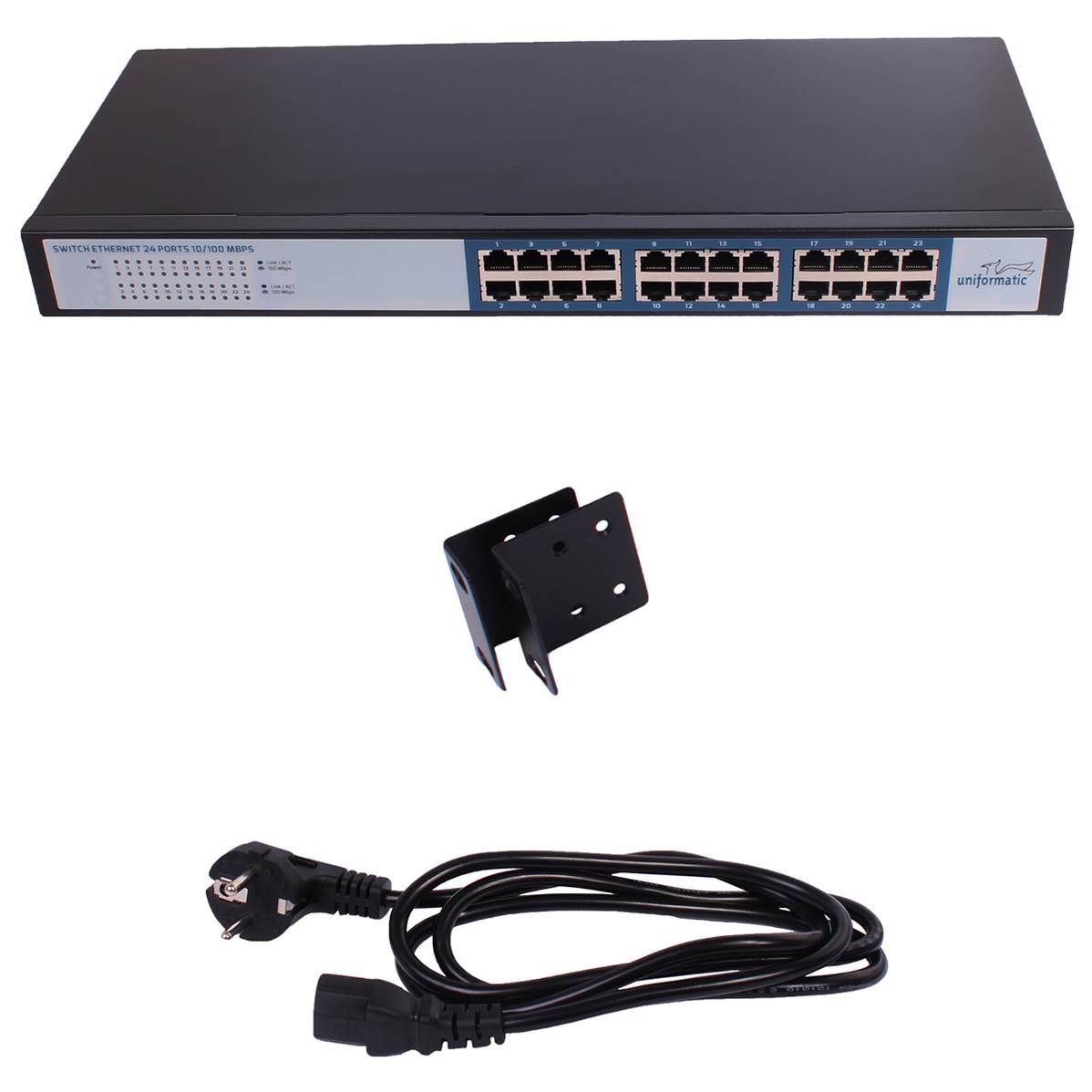 switch rackable 24 ports 10/100 uniformatic