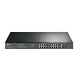 Elfcam® - 16 Ports PoE Ethernet Switch avec 2 Ports Uplink Gigabit