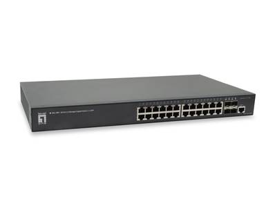 SWITCH RACKABLE 24 PORTS 10/100/1000 GIGABITS + 4 SFP MANAGEABLE L2