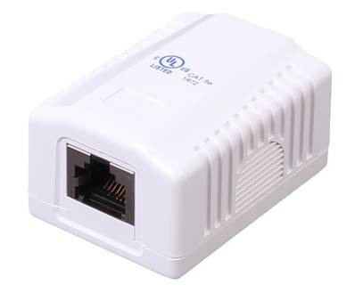 BOITIER MURAL EQUIPE 1 PORT RJ45 CAT 5e FTP