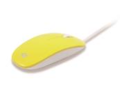 SOURIS OPTIQUE AMBIDEXTRE  2 BOUTONS + MOLETTE JAUNE