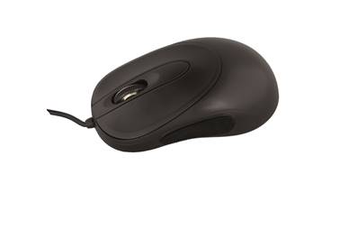 SOURIS OPTIQUE USB 1000 DPI 2 BOUTONS + MOLETTE NOIR