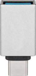 ADAPTATEUR TYPE C VERS USB 3.0 TYPE A FEMELLE MONOBLOC ARGENT
