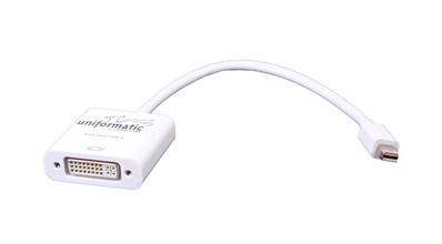 CONVERTISSEUR MINI DISPLAYPORT MALE VERS DVI-I 24+5 FEMELLE CABLE