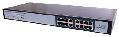 SWITCH RACKABLE 16 PORTS 10/100/1000 GIGABIT