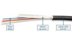 FIBRE OS2 12FO INT/EXT LSZH STRUCT. SERREE 900µ ANTI RONGEUR SIMPLE