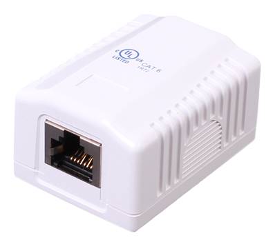 BOITIER MURAL EQUIPE 1 PORT RJ45 CAT 6  FTP