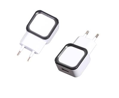 CHARGEUR USB SIMPLE 2.1A AVEC CORDON MICRO USB BLANC 1M