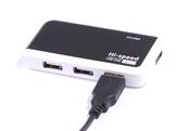 HUB 4 PORTS USB 2.0 AVEC ALIMENTATION ET CORDON