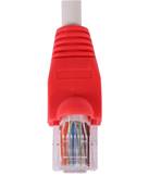 MANCHON RJ45 A BOSSE ROUGE SACHET DE 100