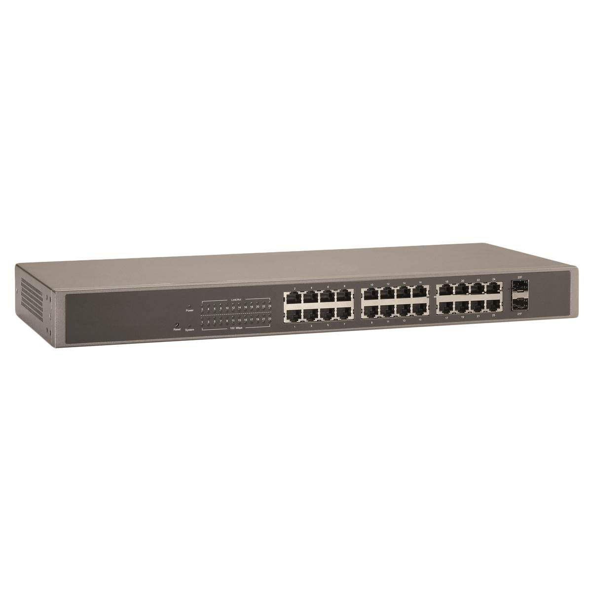 switch rackable 24 ports 10/100 + 2 sfp manageable web smart