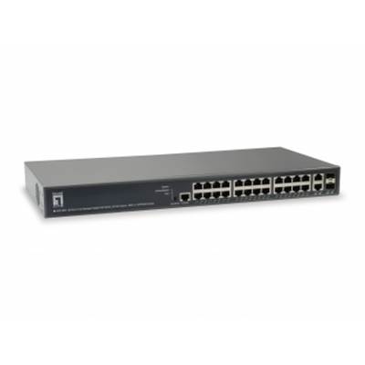 SWITCH POE MANAGEABLE L3 24 PORTS GIGABIT +2 SFP COMBO 185W