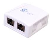 BOITIER MURAL EQUIPE 2 PORTS RJ45 CAT 6  FTP