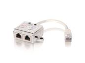 DOUBLEUR ETHERNET BLINDE RJ45 FTP + CORDON 15CM  PAIRES 1-2-3-6