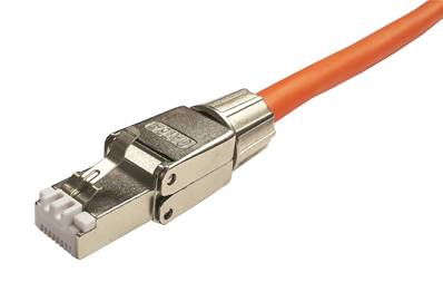 CONNECTEUR RJ45 RAPIDE DE CHANTIER CAT 6A A VIS CABLE MONOBRIN AWG23