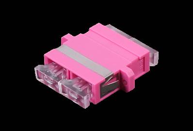 RACCORD OPTIQUE SC MULTIMODE DUPLEX OM4 FUSCHIA