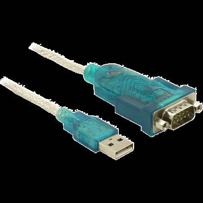 CONVERTISSEUR USB V1.1 VERS PORT SERIE DB9M / DB25M CABLE