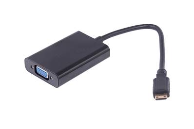 ADAPTATEUR MINI HDMI-C MALE VERS VGA FEMELLE 