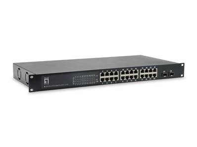 SWITCH POE RACKABLE 24 PORTS GIGABIT 150W 802.3af/at +2 SFP